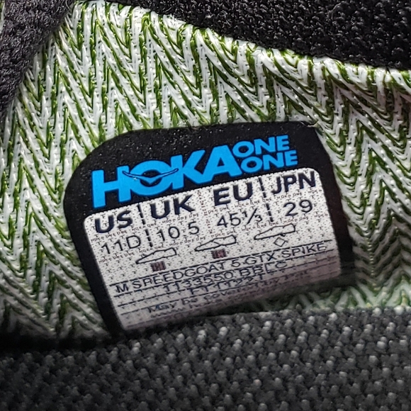 $180 Hoka One One Speedgoat 5 GTX Gore-Tex Spike Trail Running Shoes - Picture 9 of 9